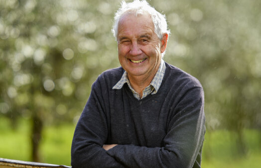 Simon Lane, Olive/Beef and Timber farmer on his Willunga Property. Credit Ben Searcy
