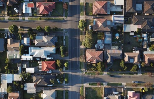 Australian suburban street ariel shot Tom Rumble on Unsplash
