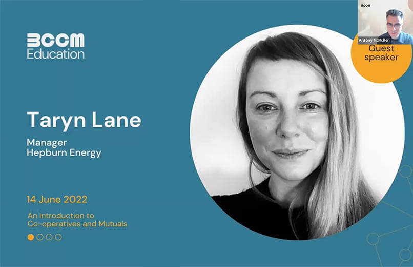 BCCM Conversations - Interview with Taryn Lane, Hepburn Energy
