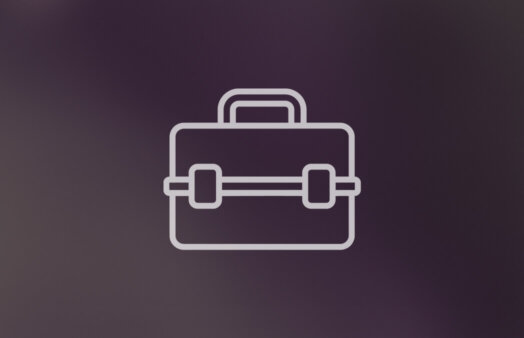 Toolbox icon with dark red/brown background