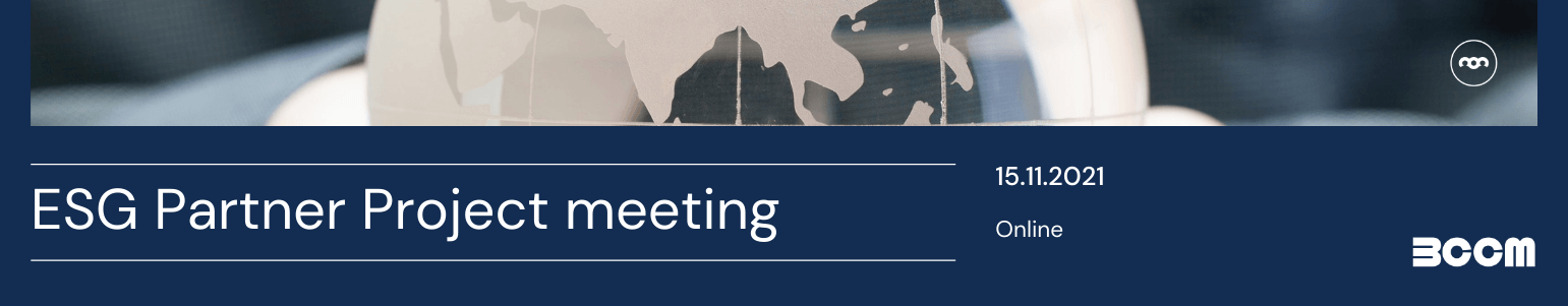 ESG Partner Project meeting banner - 15 Nov 2021