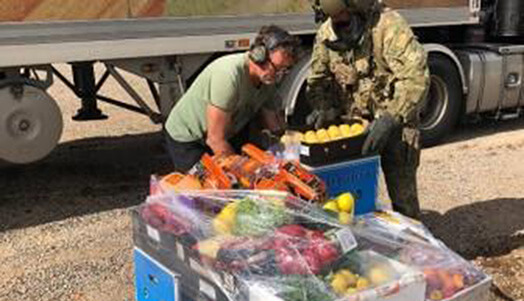 Simon Stahl, CEO of The Casino Food Co-op with army feeding local community after floods