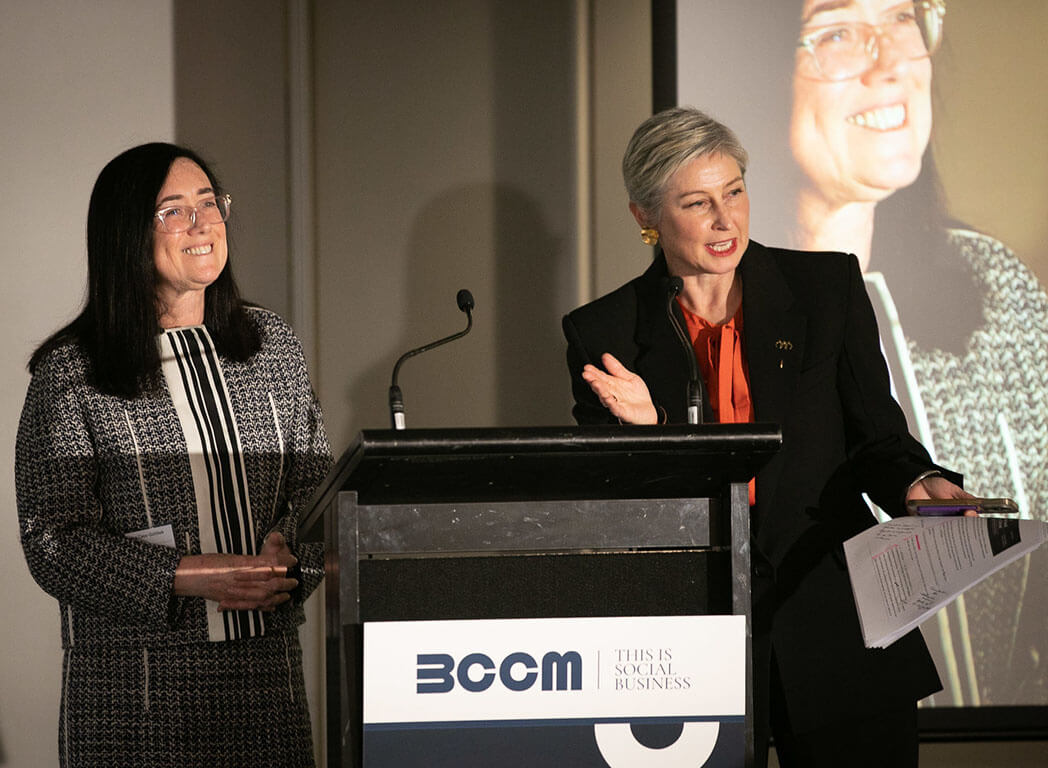 ACCC Chair Gina Cass-Gottlieb and Melina Morrison