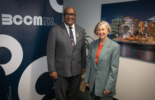 Deputy Prime Minister of Fiji, the Hon. Manoa Kamikamica and Melina Morrison