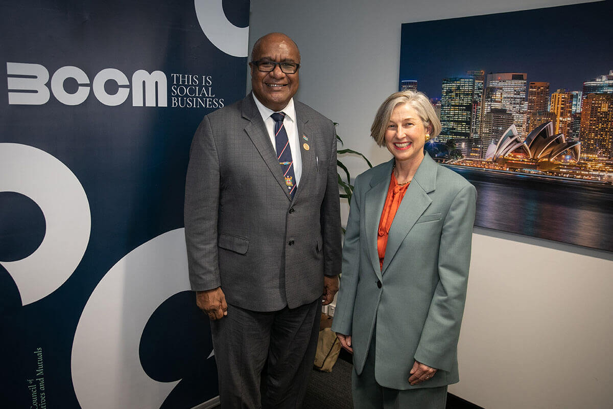 Deputy Prime Minister of Fiji, the Hon. Manoa Kamikamica and Melina Morrison