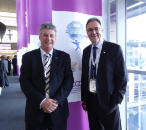 Colin Heavyside, Chairman, Capricorn Society and Greg Wall, CEO Capricorn, before the ICA General Assembly 