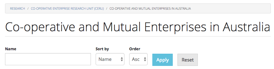 Co-operative and Mutual Enterprises in Australia